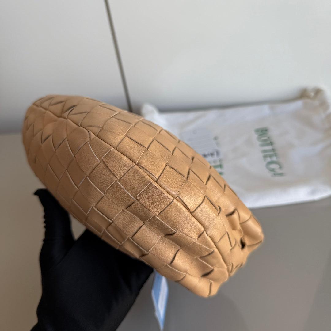 Bottega Veneta Jodie Mini Almond Beige Lambskin Leather Clutch Bag 1