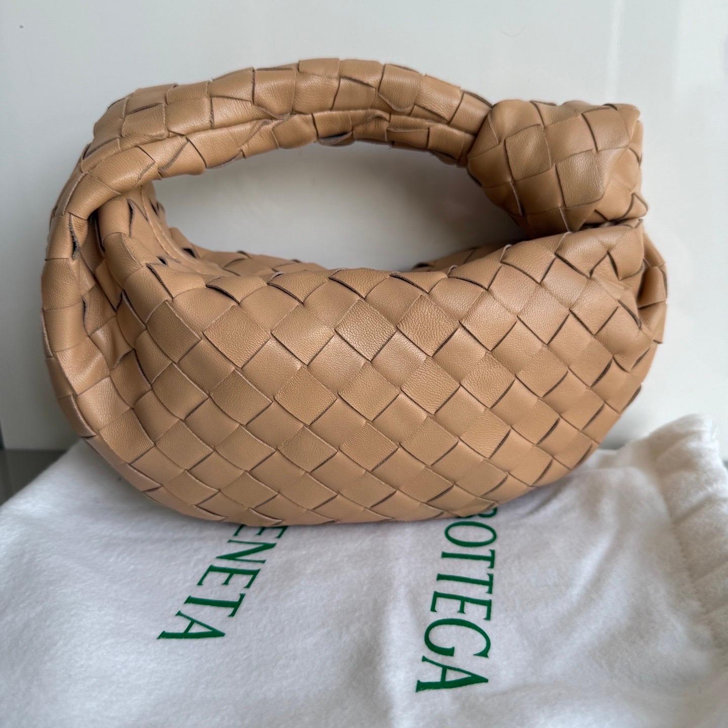 Bottega Veneta Jodie Mini Almond Beige Lambskin Leather Clutch Bag 2