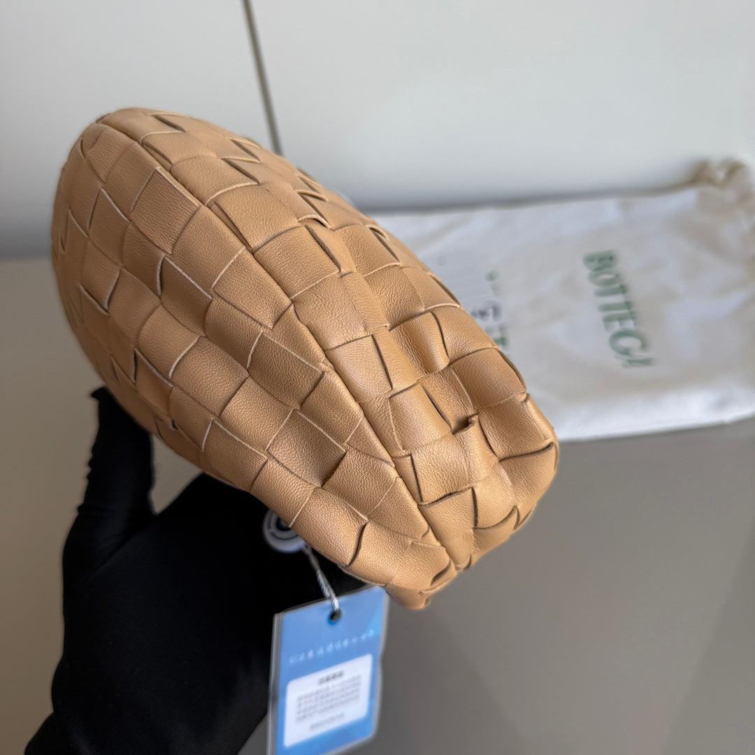 Bottega Veneta Jodie Mini Almond Beige Lambskin Leather Clutch Bag 4