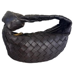 Bottega Veneta Jodie Mini Fondant Dark Chocolate Brown Lambskin Clutch