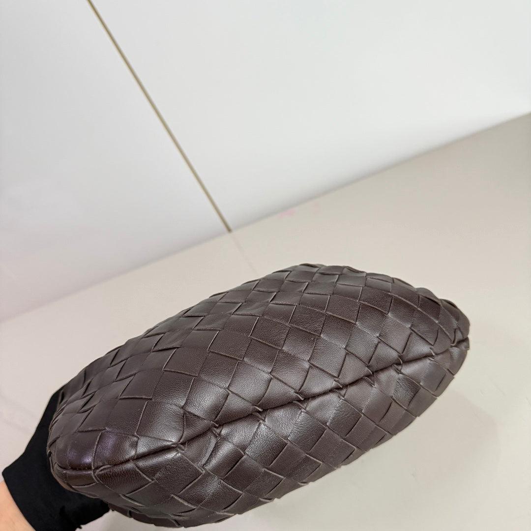 Bottega Veneta Jodie Mini Fondant Dark Chocolate Brown Lambskin Leather Clutch 1
