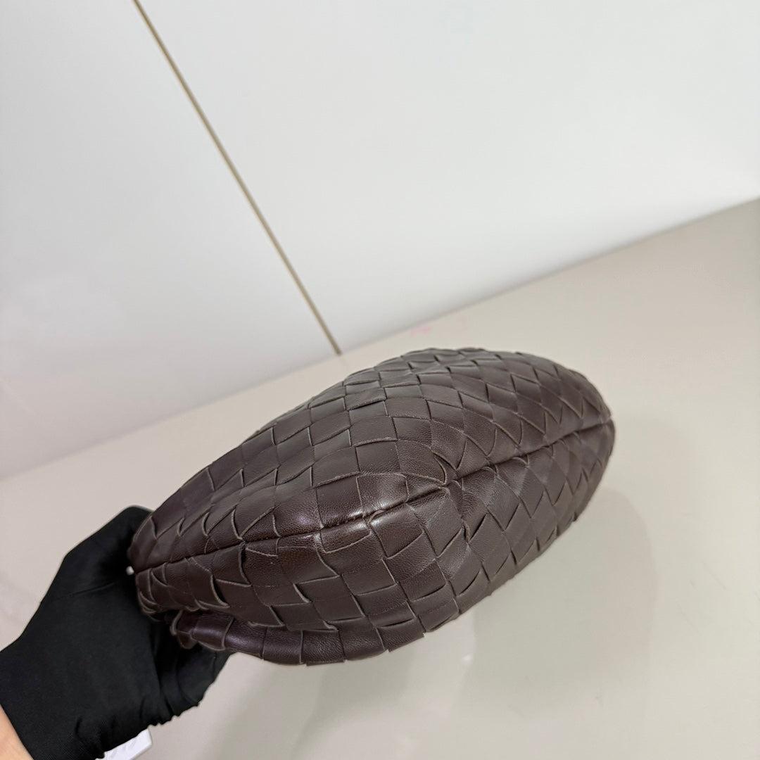 Bottega Veneta Jodie Mini Fondant Dark Chocolate Brown Lambskin Leather Clutch 2