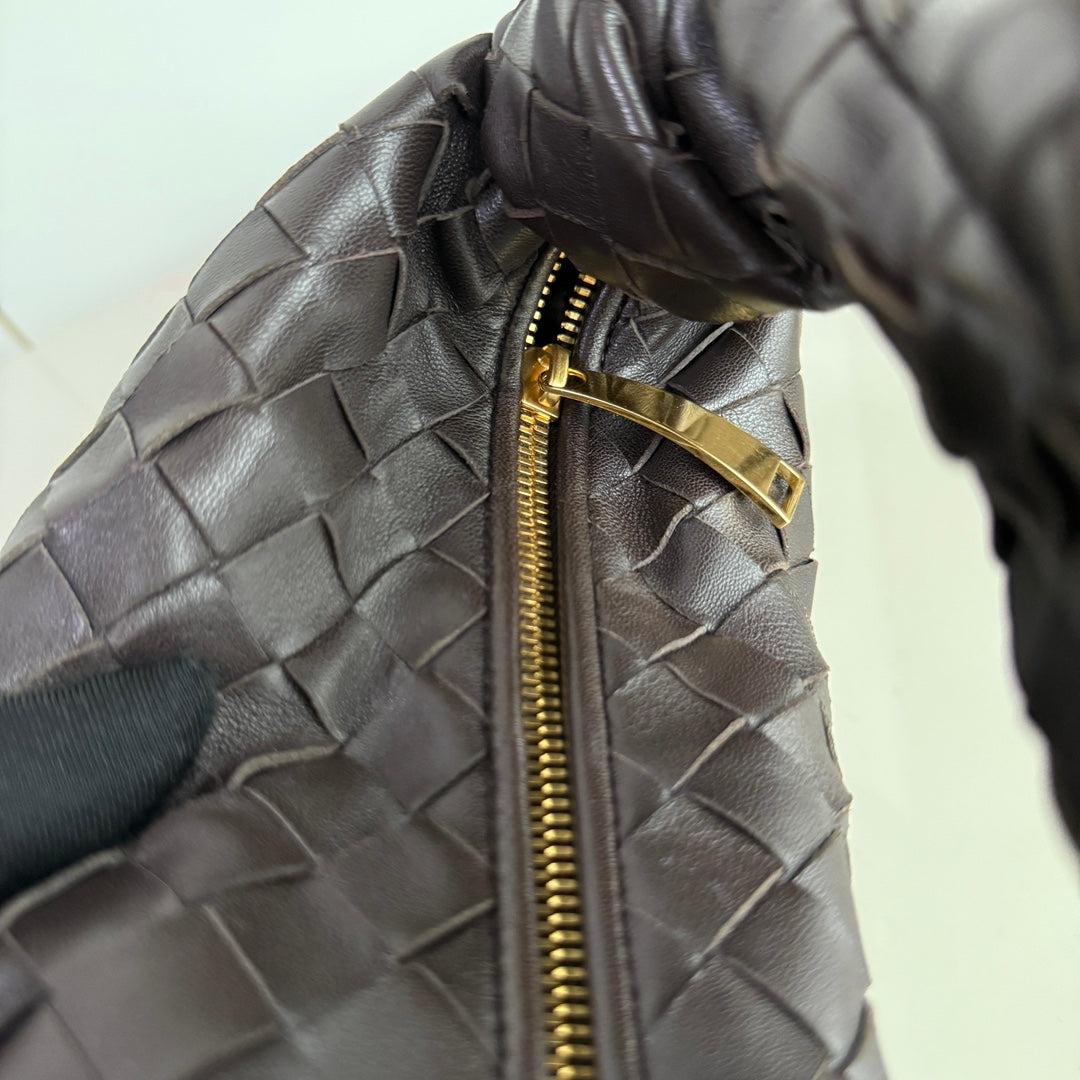 Bottega Veneta Jodie Mini Fondant Dark Chocolate Brown Lambskin Leather Clutch 4