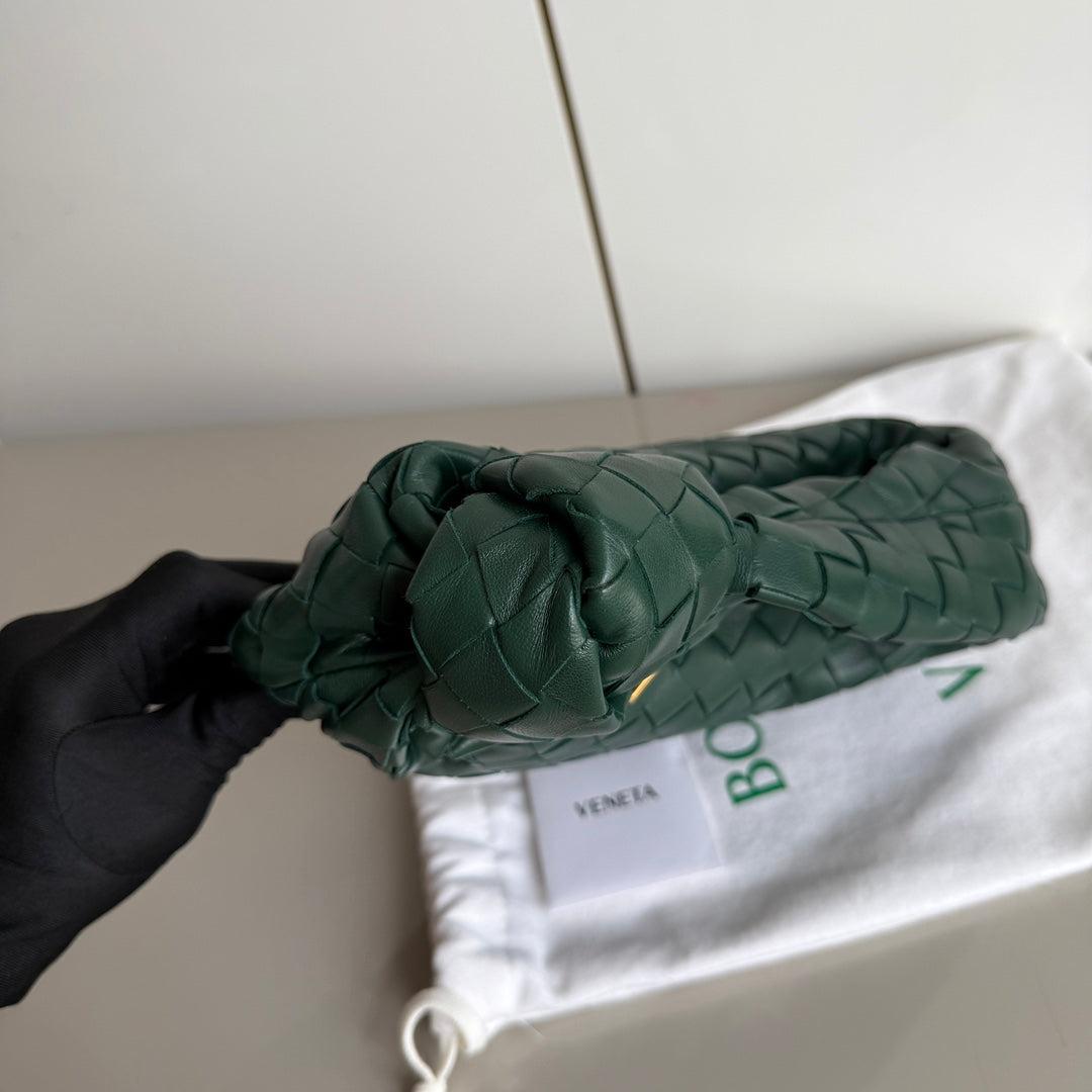 Bottega Veneta Jodie Mini Forest Green Lambskin Leather Clutch Bag Never Worn 5