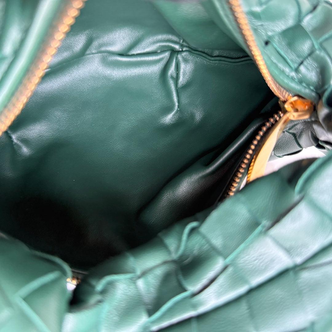 Bottega Veneta Jodie Mini Forest Green Lambskin Leather Clutch Bag Never Worn 10