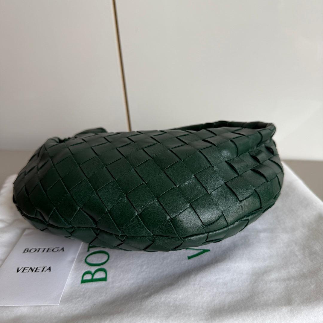 Bottega Veneta Jodie Mini Forest Green Lambskin Leather Clutch Bag Never Worn 1