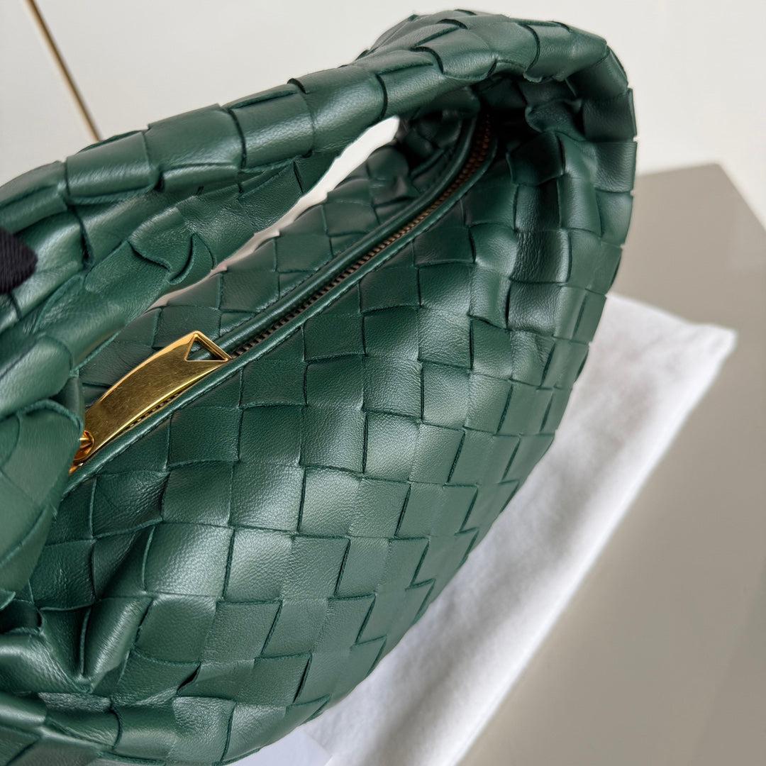 Bottega Veneta Jodie Mini Forest Green Lambskin Leather Clutch Bag Never Worn 3