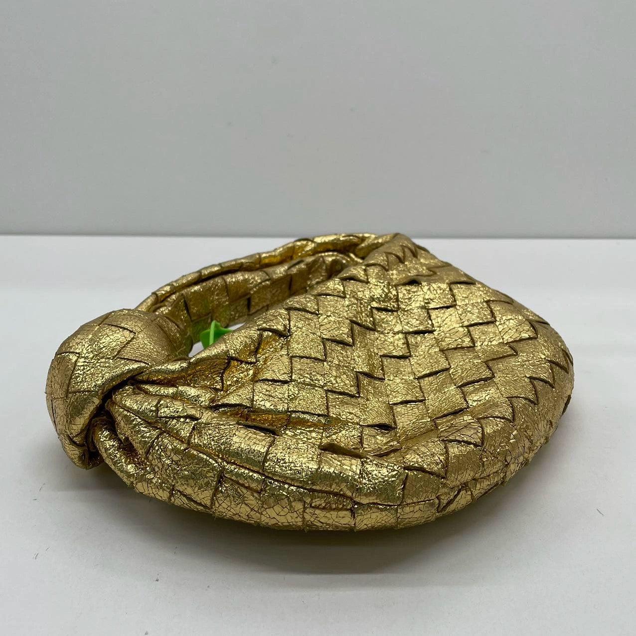 Bottega Veneta Jodie Mini Gold Leather Rare For Sale 7