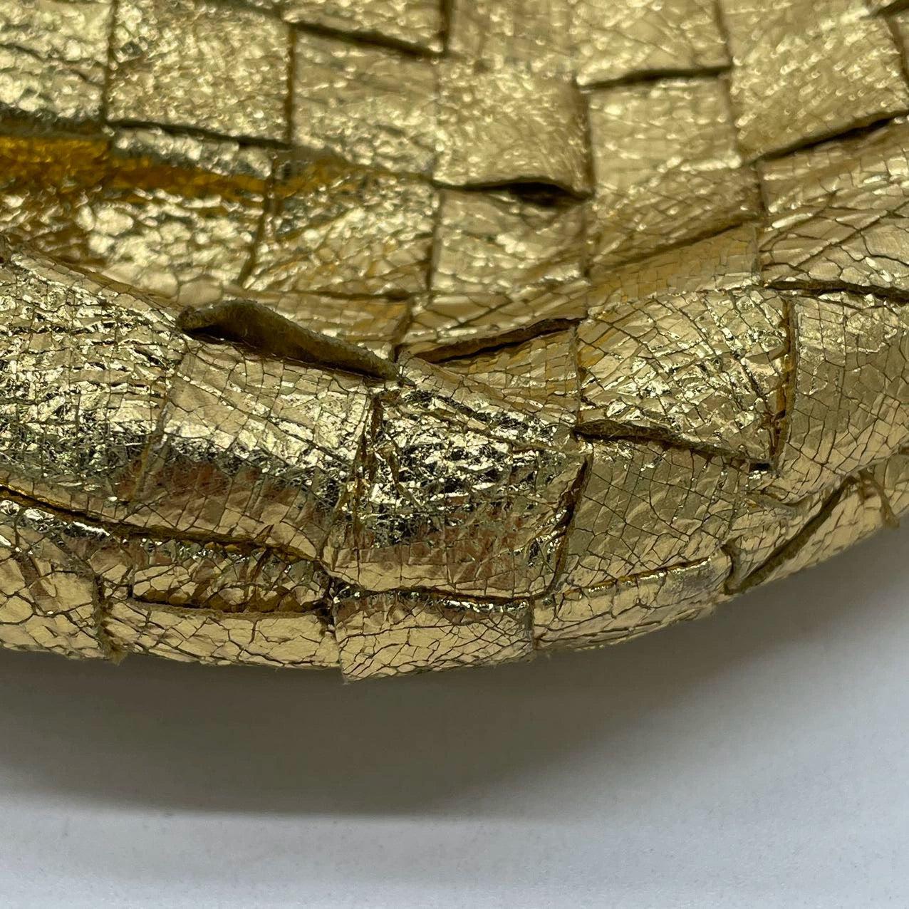 Bottega Veneta Jodie Mini Gold Leather Rare For Sale 8