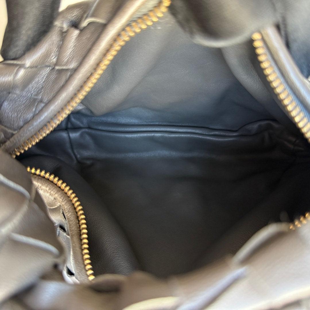 Bottega Veneta Jodie Mini Grey Leather Gold Hardware 7