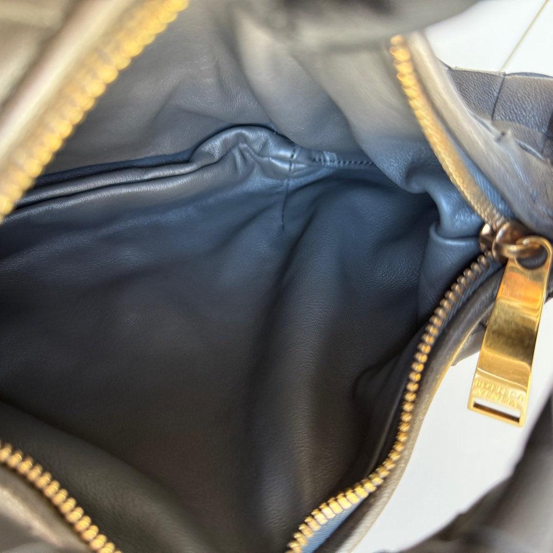 Bottega Veneta Jodie Mini Grey Leather Gold Hardware 8