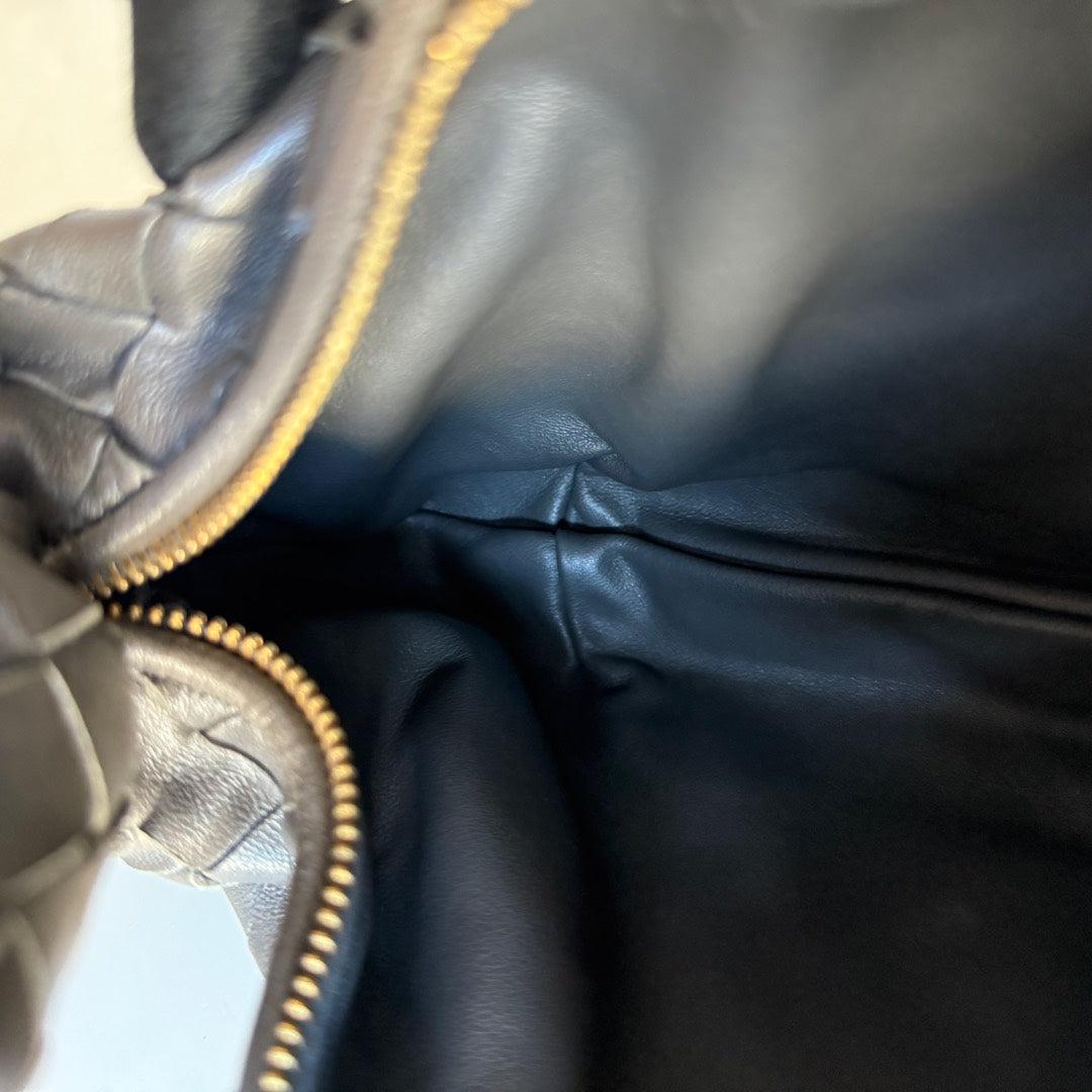 Bottega Veneta Jodie Mini Grey Leather Gold Hardware 9