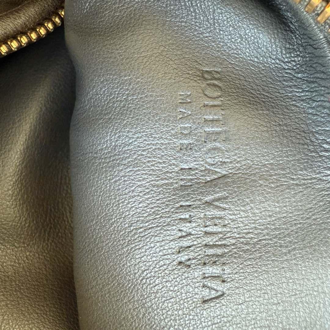 Bottega Veneta Jodie Mini Grey Leather Gold Hardware 11