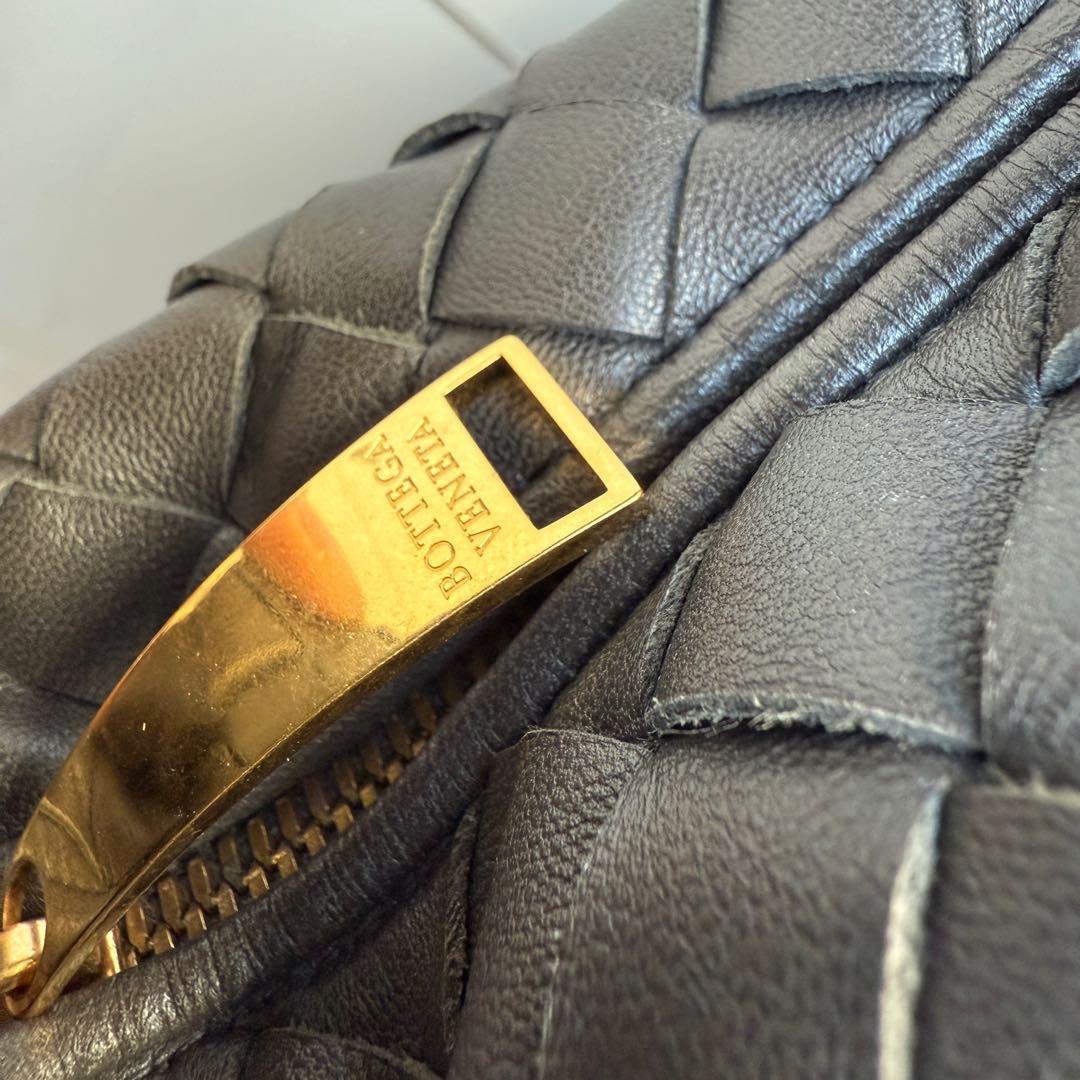 Bottega Veneta Jodie Mini Grey Leather Gold Hardware 1