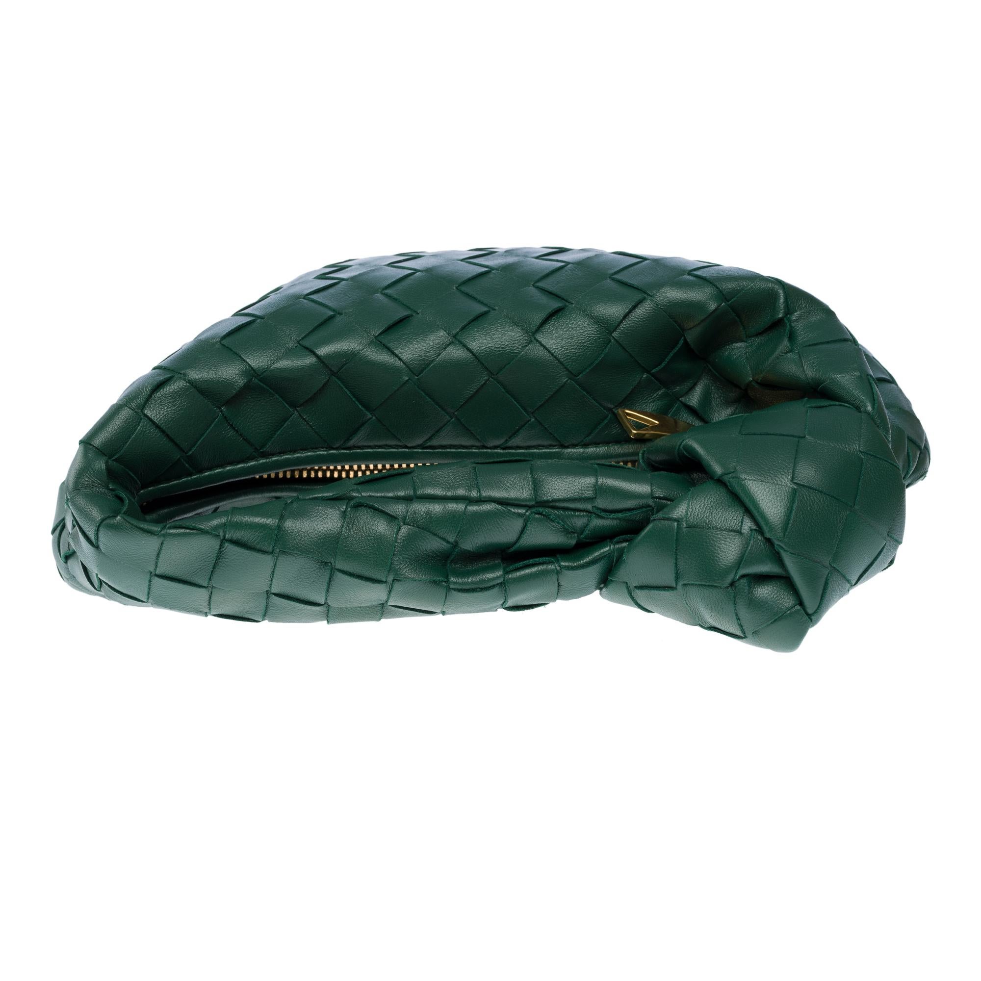 Bottega Veneta Jodie Mini handbag in green Intreccio lambskin leather, GHW 5