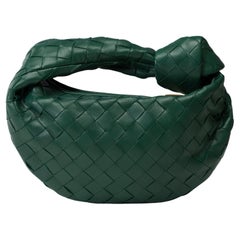 Bottega Veneta Jodie Mini handbag in green Intreccio lambskin leather, GHW