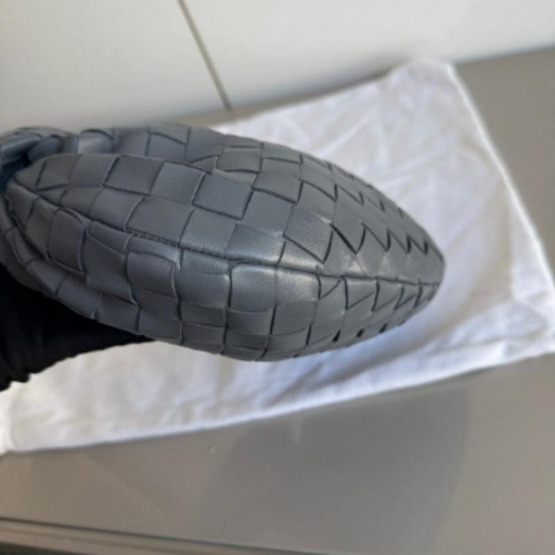 Bottega Veneta Jodie Mini Lightning Grey Lambskin Leather Clutch Bag 2