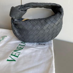 Bottega Veneta Jodie Mini Lightning Grey Lambskin Leather Clutch Bag