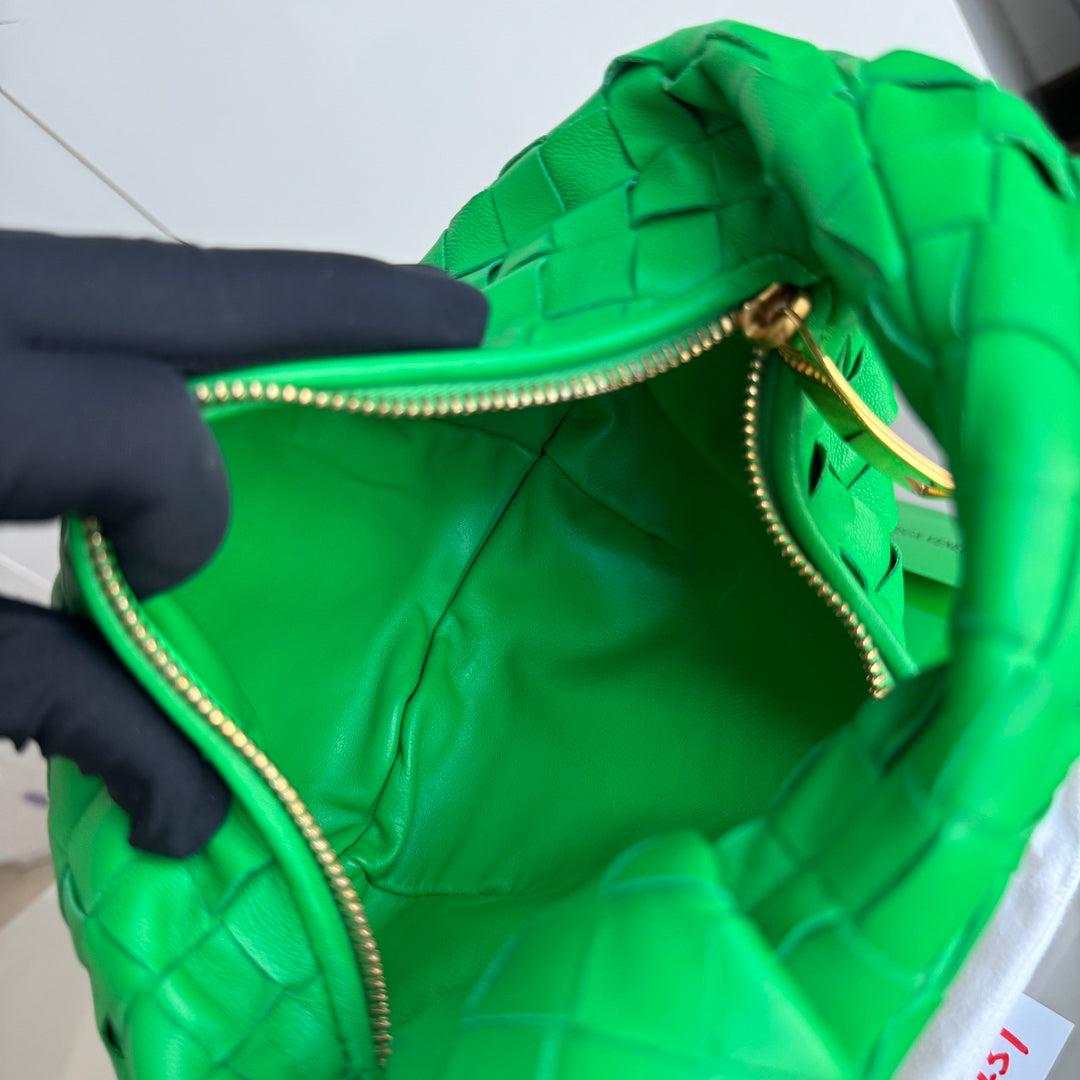Bottega Veneta Jodie Mini Parakeet Green Lambskin Leather Clutch Bag Never Worn 6