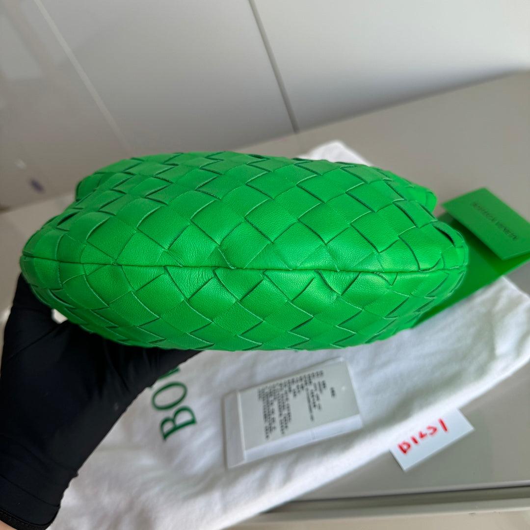 Bottega Veneta Jodie Mini Parakeet Green Lambskin Leather Clutch Bag Never Worn 1