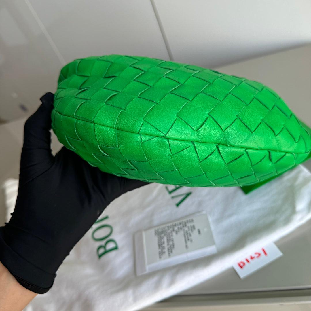 Bottega Veneta Jodie Mini Parakeet Green Lambskin Leather Clutch Bag Never Worn 2