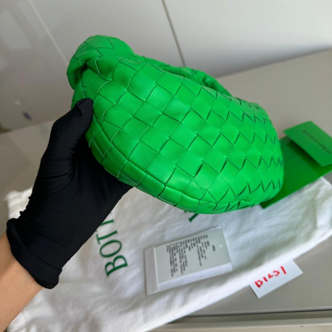 Bottega Veneta Jodie Mini Parakeet Green Lambskin Leather Clutch Bag Never Worn 3