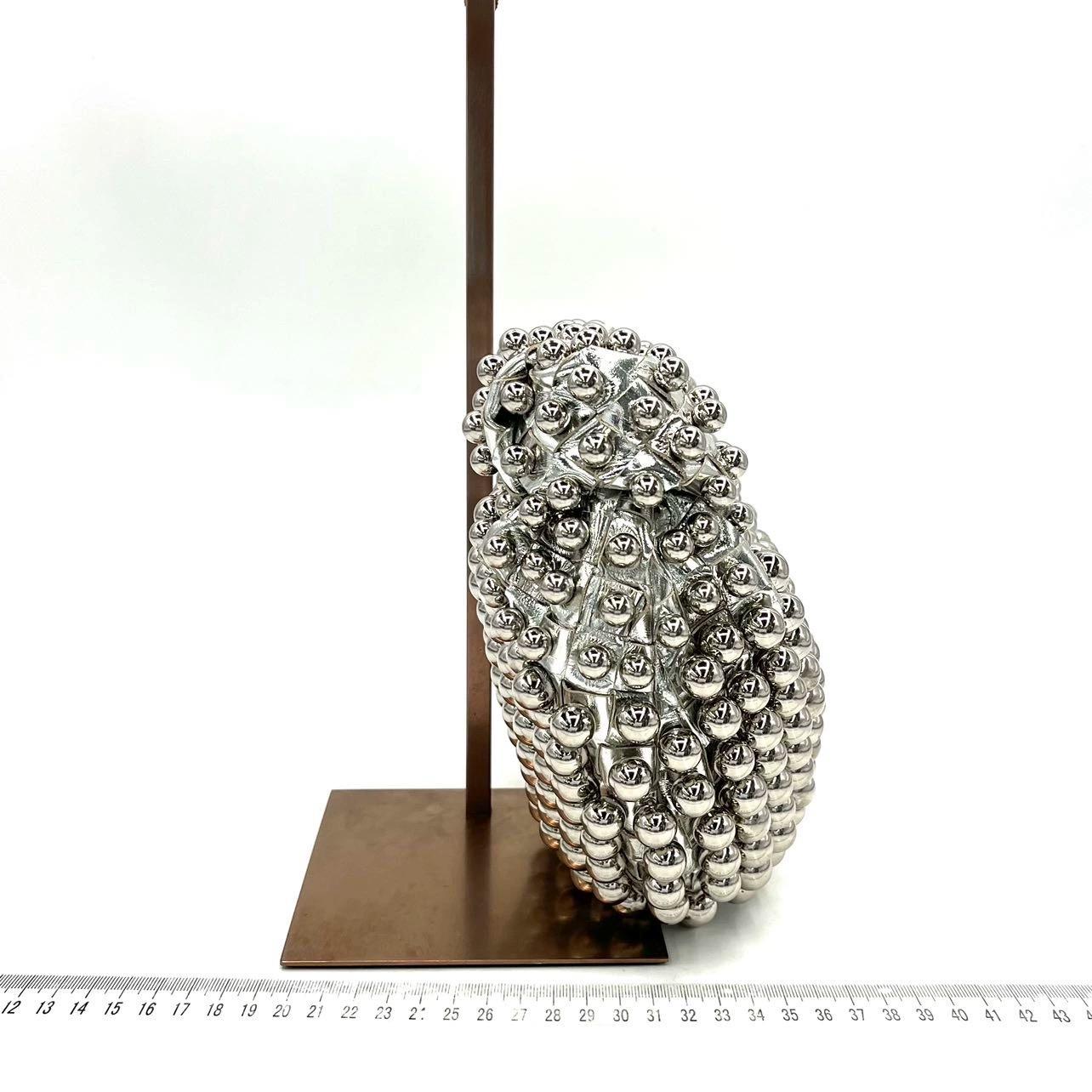 Bottega Veneta Jodie Mini Silver Leather Metallic Studded Rare For Sale 13