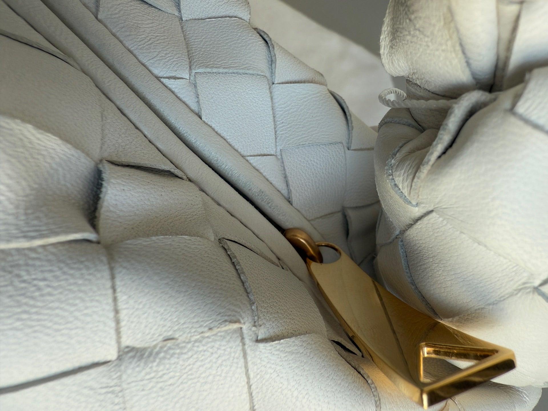 Bottega Veneta Jodie Mini White Leather Gold Hardware 7
