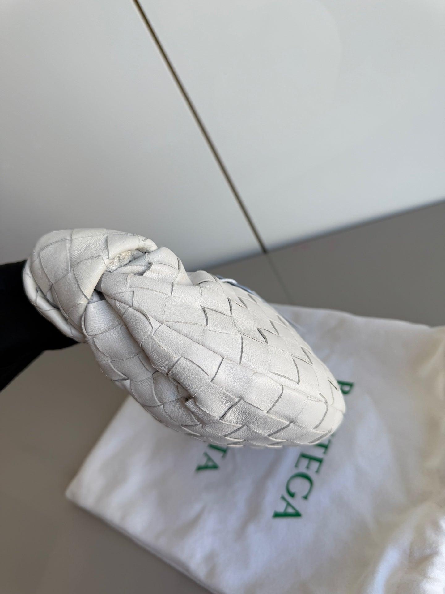 Bottega Veneta Jodie Mini White Leather Gold Hardware 2