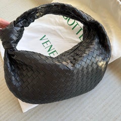 Bottega Veneta Jodie Small Black Lambskin Leather Silver Hardware