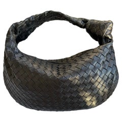 Bottega Veneta Jodie Small Black Lambskin Leather Silver Hardware