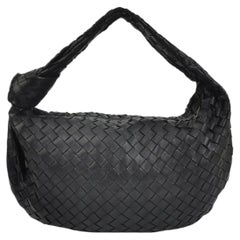 Bottega Veneta Jodie Small Schwarzes Lammfell Leder Silberne Hardware