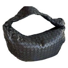 Bottega Veneta Jodie Small Black Lambskin Leather Silver Hardware