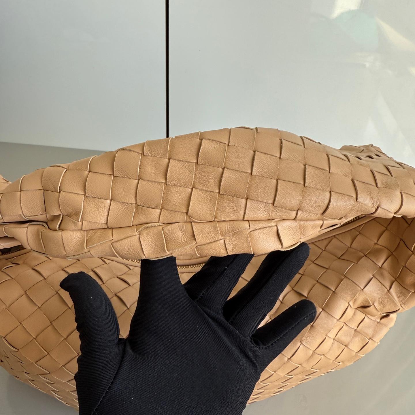 Bottega Veneta Jodie Small Lambskin Leather Beige Oats 36cm 6