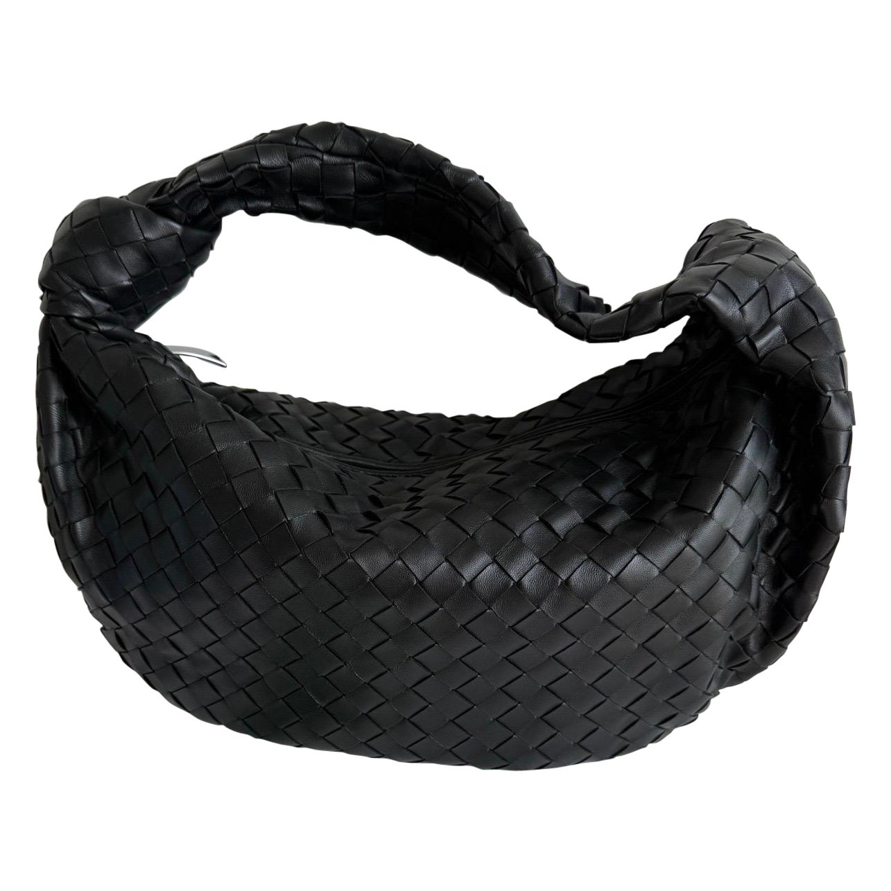 Bottega Veneta Jodie Small Cuir d
agneau Noir A Silver Hardware