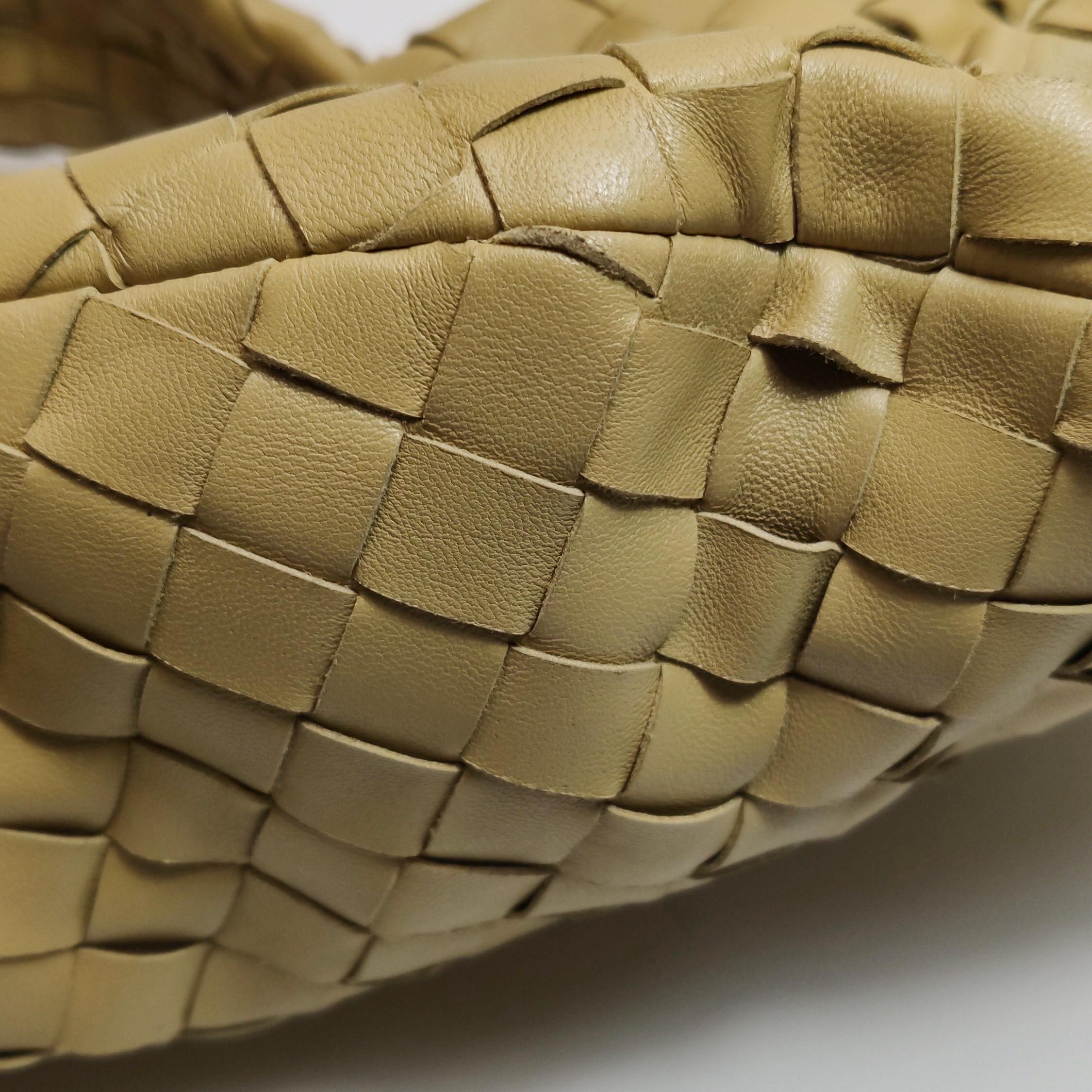 Bottega Veneta Jodie Small Lambskin Leather Tapioca Soft Yellow 36cm For Sale 7