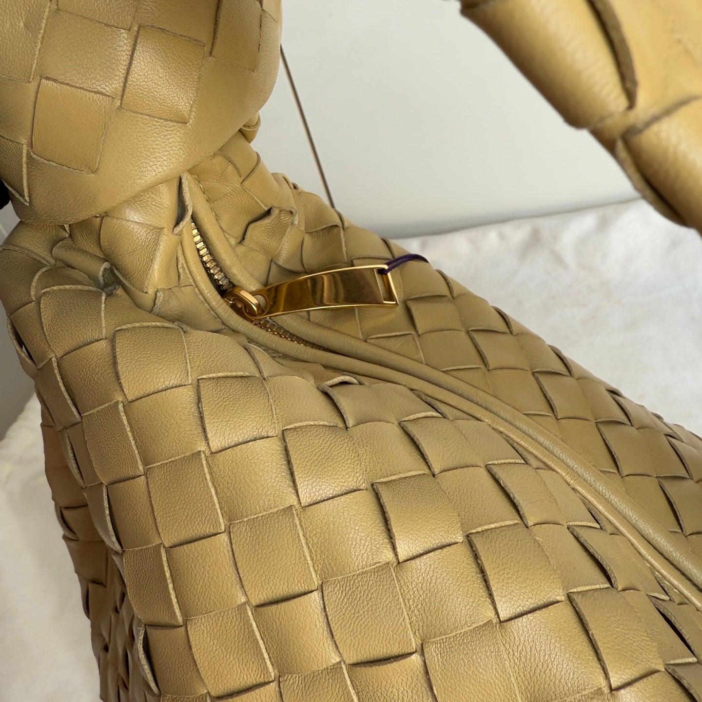 Bottega Veneta Jodie Small Lambskin Leather Tapioca Soft Yellow 36cm For Sale 9