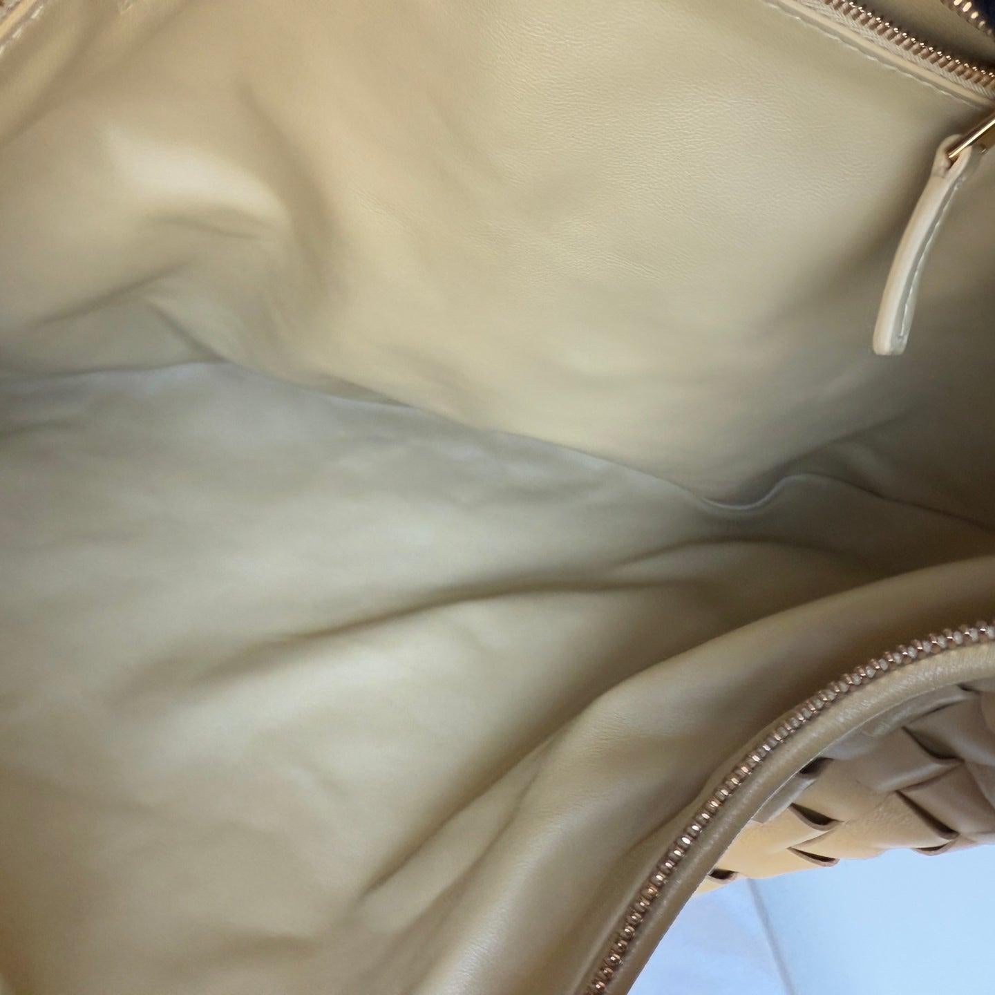 Bottega Veneta Jodie Small Lambskin Leather Tapioca Soft Yellow 36cm For Sale 12