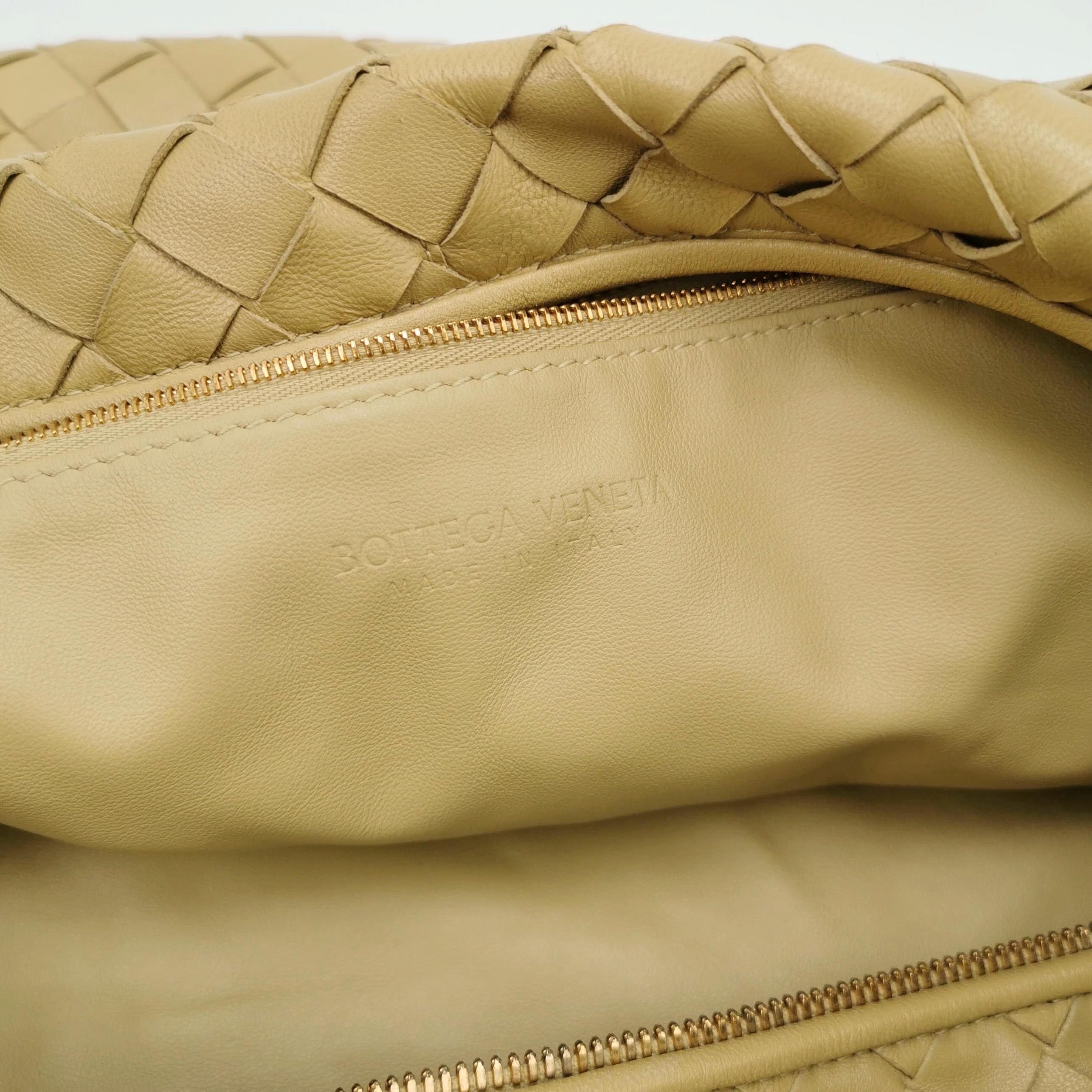 Bottega Veneta Jodie Small Lambskin Leather Tapioca Soft Yellow 36cm For Sale 12