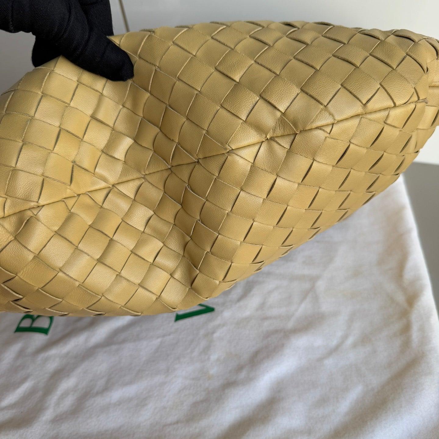 Bottega Veneta Jodie Small Lambskin Leather Tapioca Soft Yellow 36cm For Sale 5