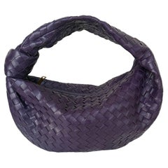 Bottega Veneta Jodie Small Purple Intrecciato Leather Gold Hardware
