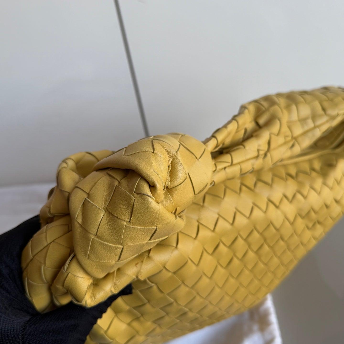 Bottega Veneta Jodie Small Yellow Lambskin Leather For Sale 8