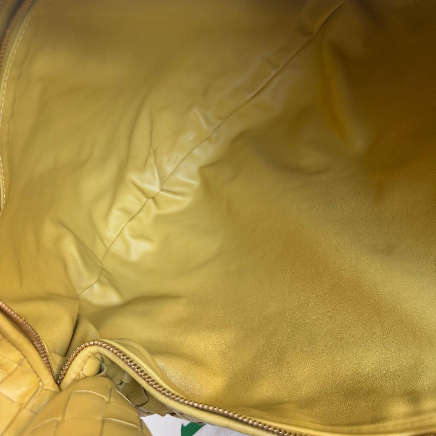 Bottega Veneta Jodie Small Yellow Lambskin Leather For Sale 10