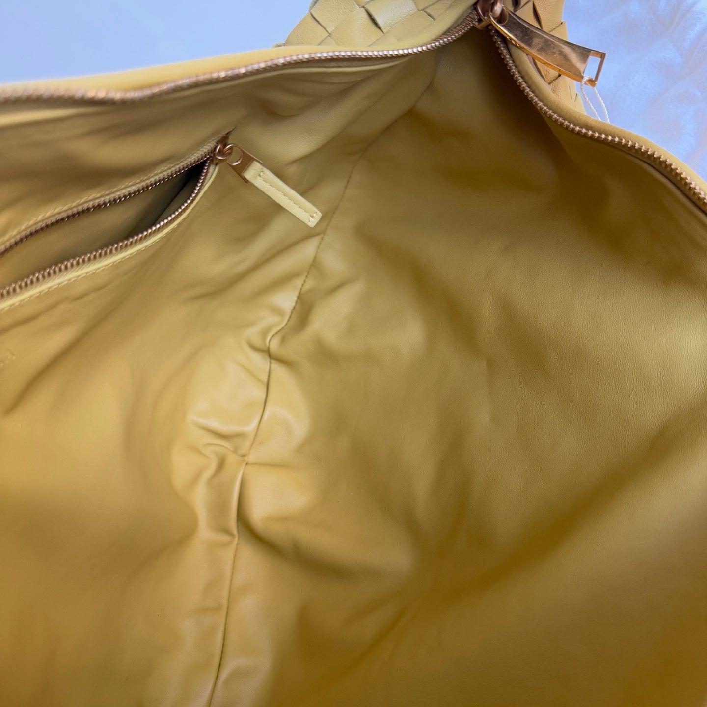 Bottega Veneta Jodie Small Yellow Lambskin Leather For Sale 11