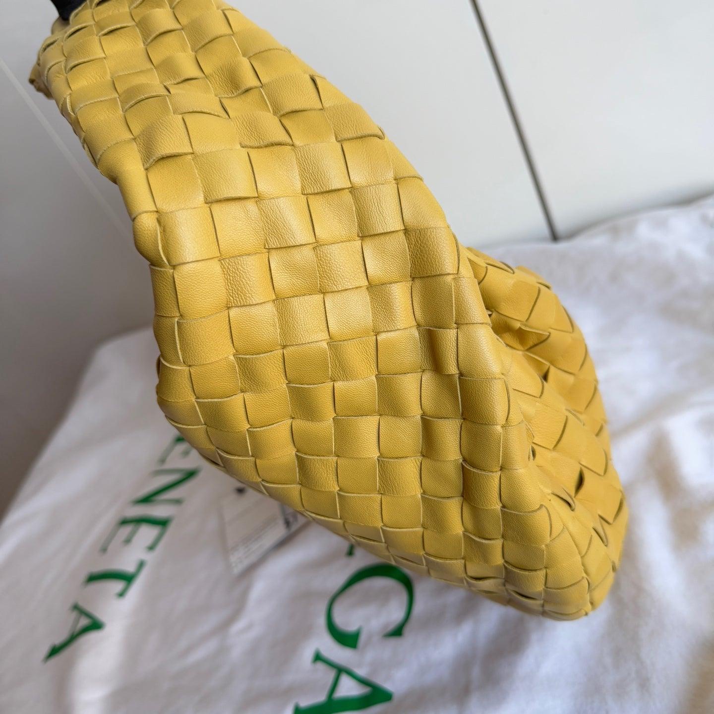 Women's Bottega Veneta Jodie Small Yellow Lambskin Leather For Sale