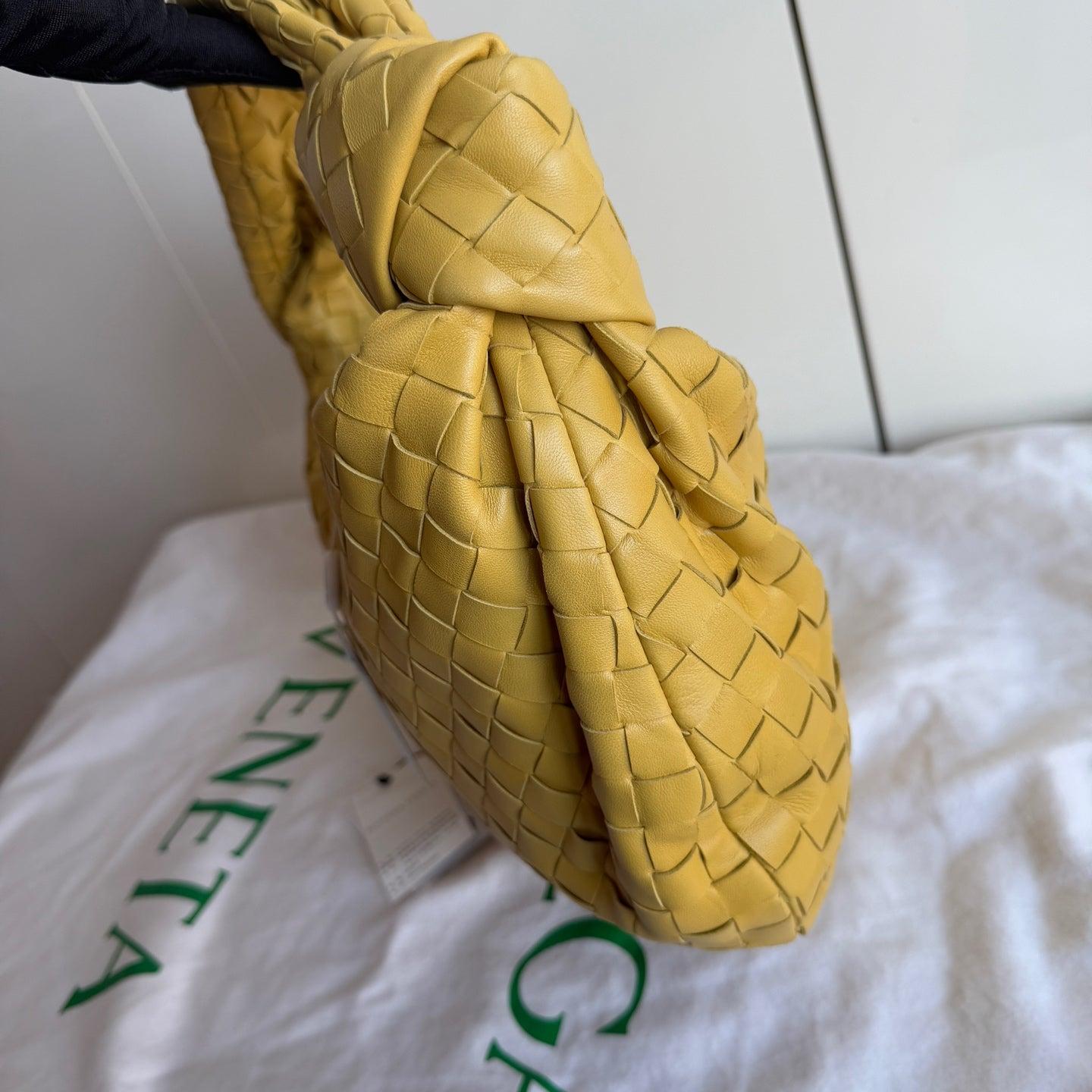 Bottega Veneta Jodie Small Yellow Lambskin Leather For Sale 1
