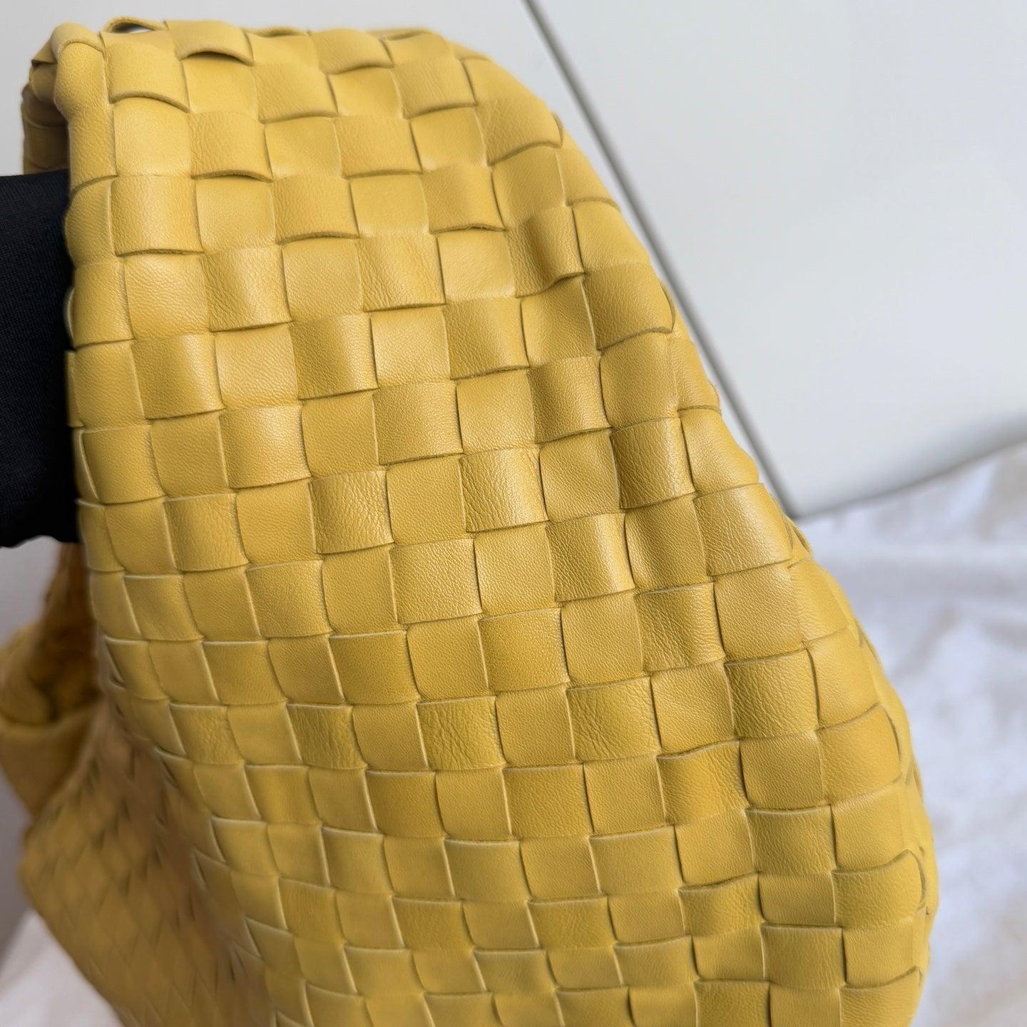Bottega Veneta Jodie Small Yellow Lambskin Leather For Sale 2