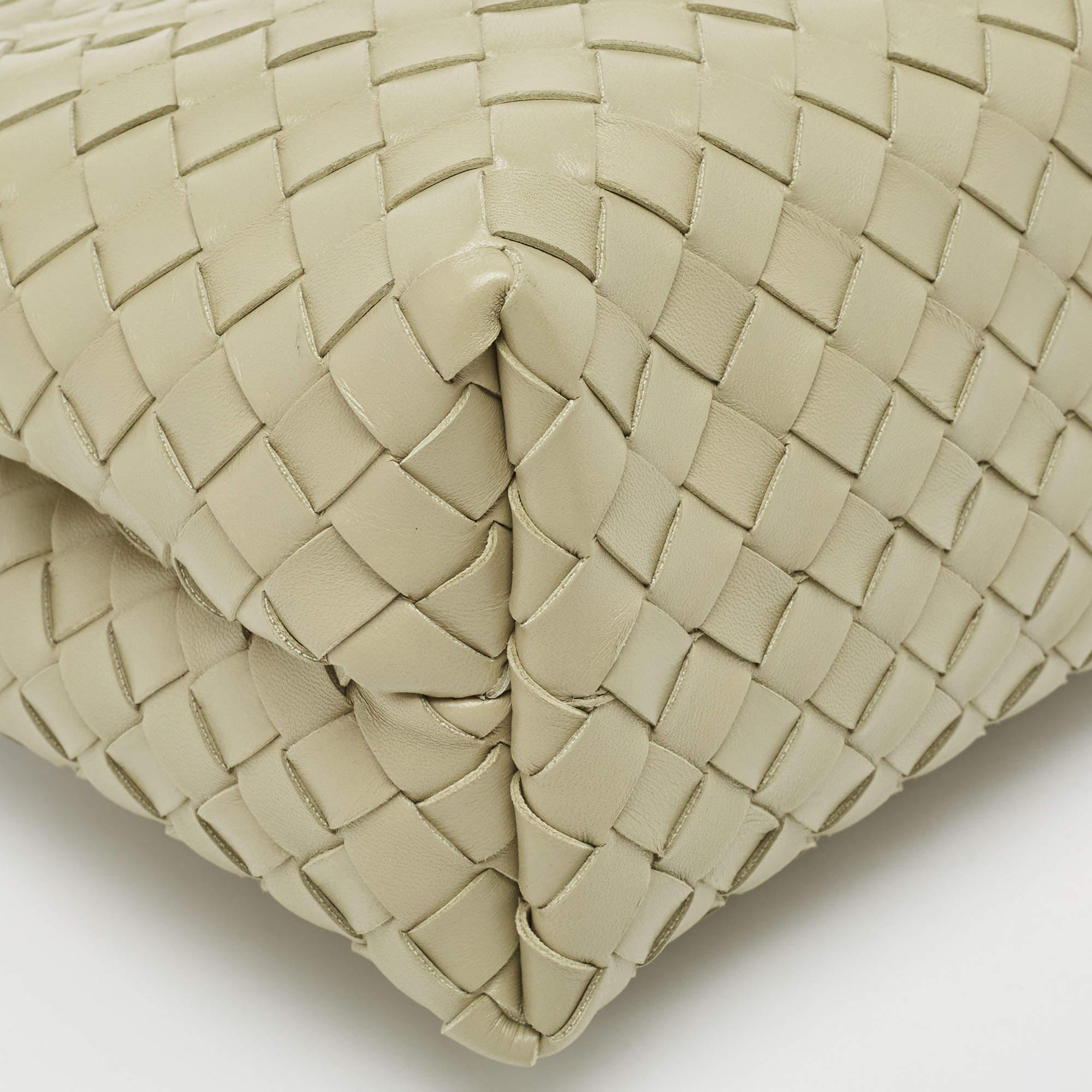 Bottega Veneta Khaki Green Intrecciato Leather Medium Andiamo Top Handle Bag 7