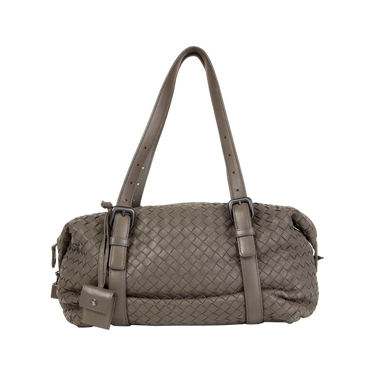 BOTTEGA VENETA khaki green INTRECCIATO leather MONTAIGNE Shoulder Bag