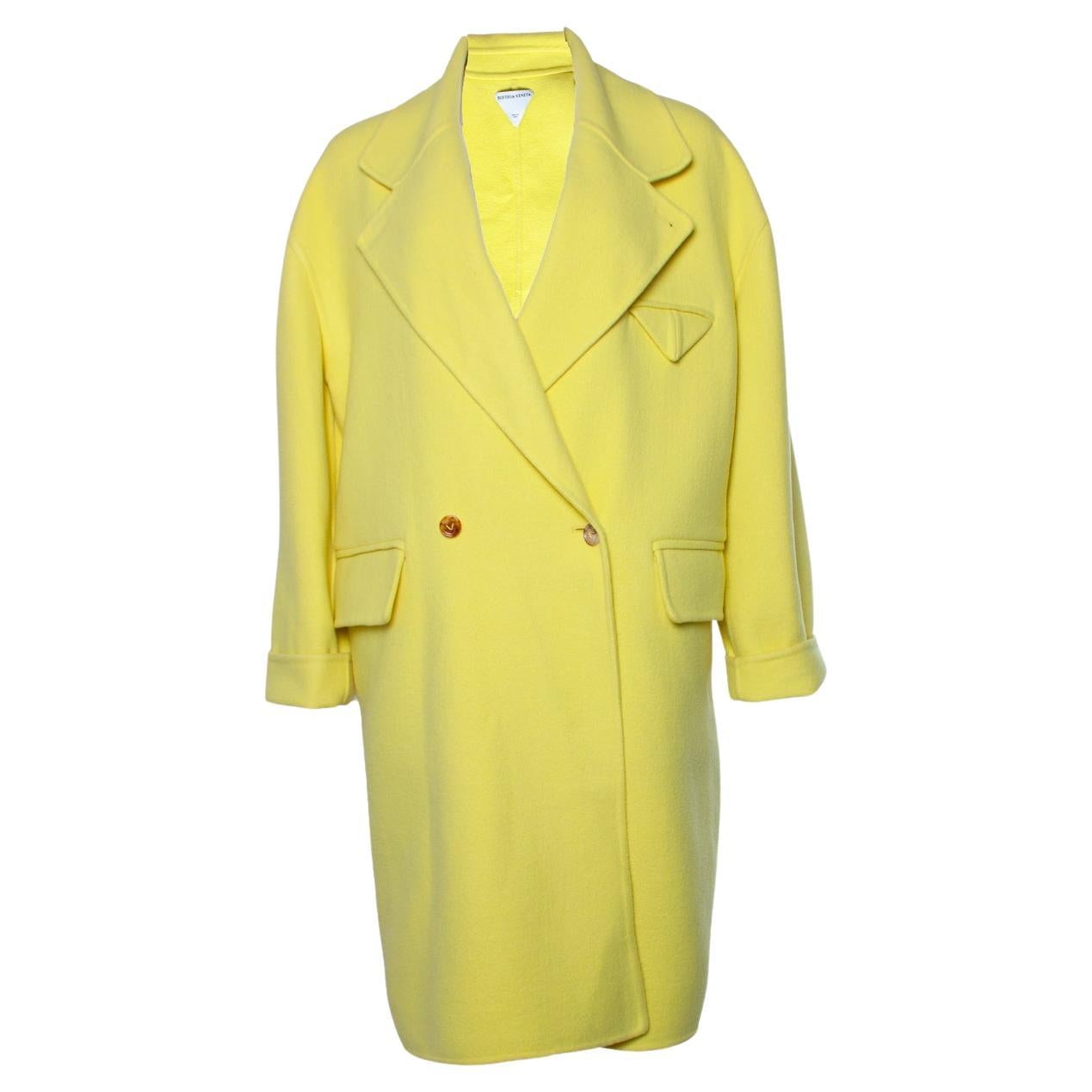 Bottega Veneta, Kiwi cashmere coat For Sale